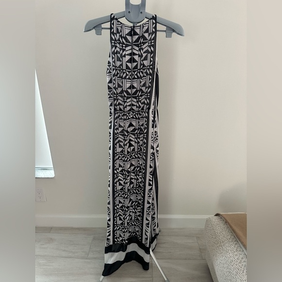 H&M Geometric Maxi Dress Women Size 4 - Picture 3 of 5